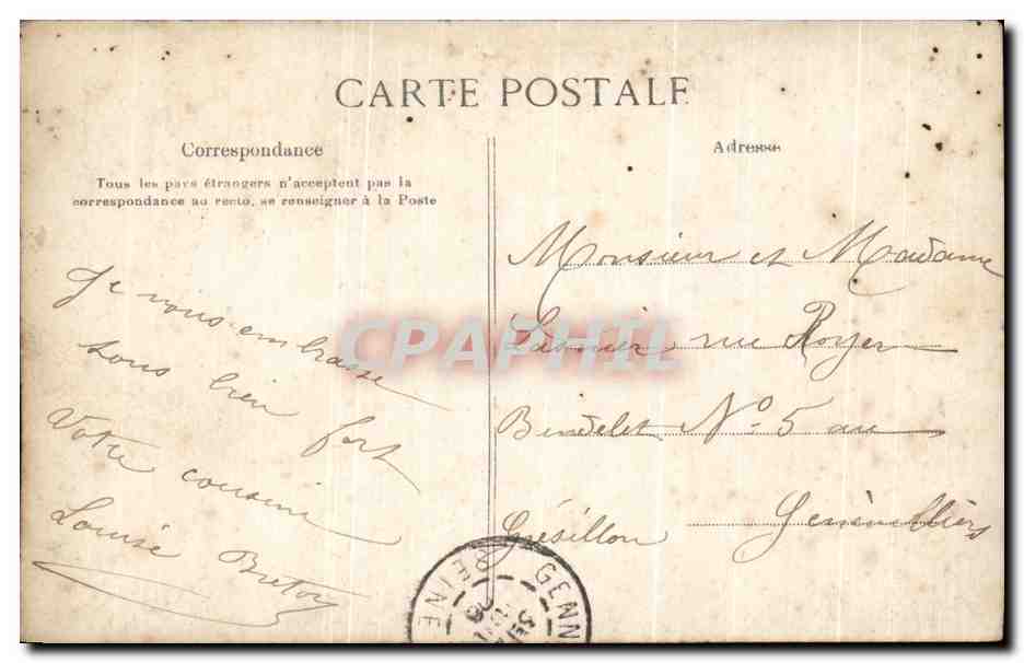 CPA Fantaisie Enfant et chien  — Rückseite