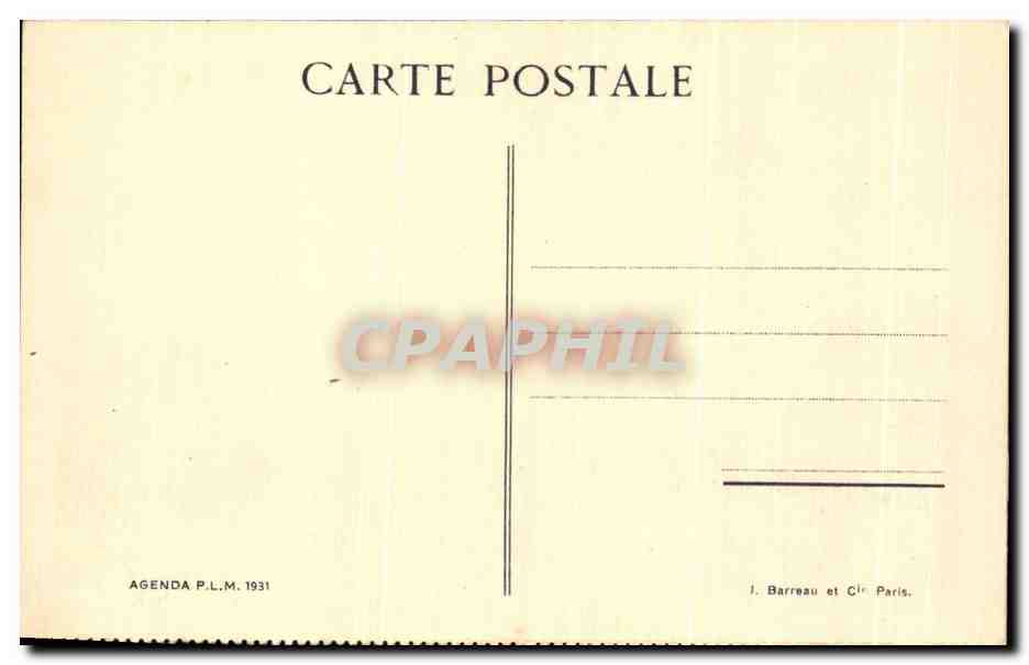 Ornans — Jura — Agenda P.L.M. 1931 — Reverso