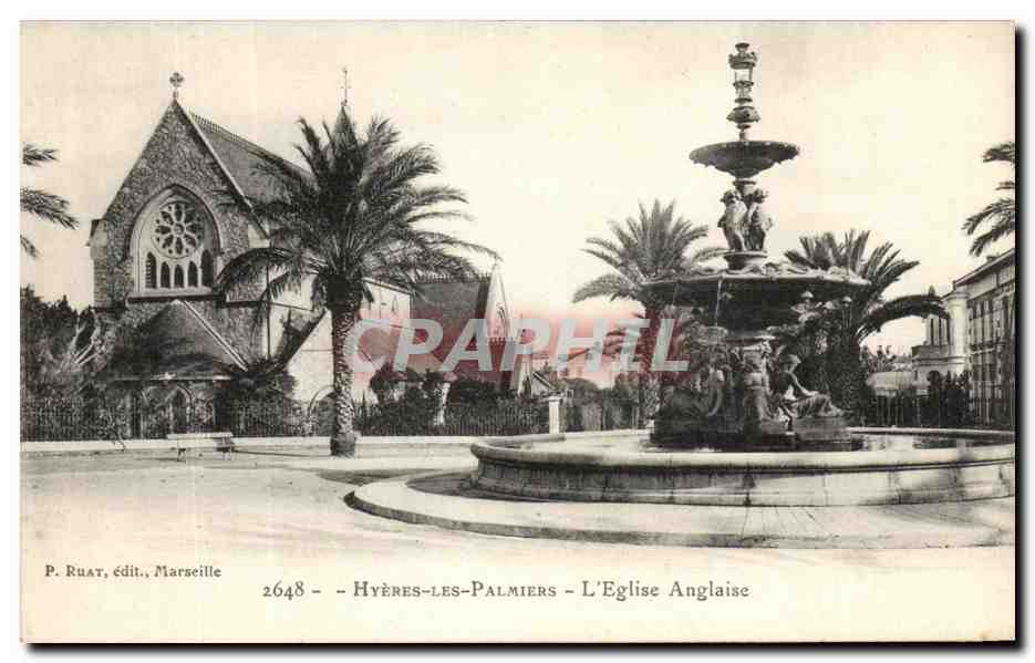 CPA Hyeres Les Palmiers L'Eglise Anglaise