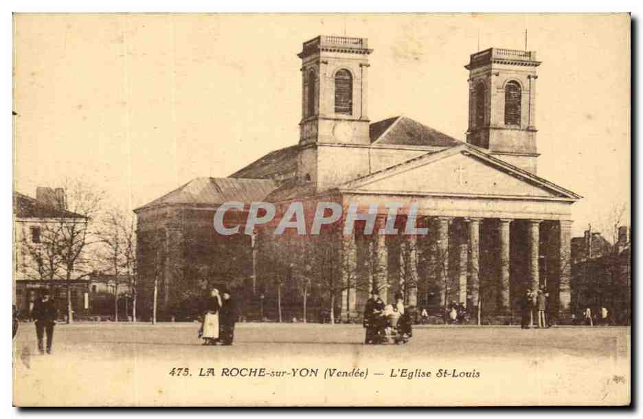 CPA LA Roche sur Yon L'Eglise St Louis