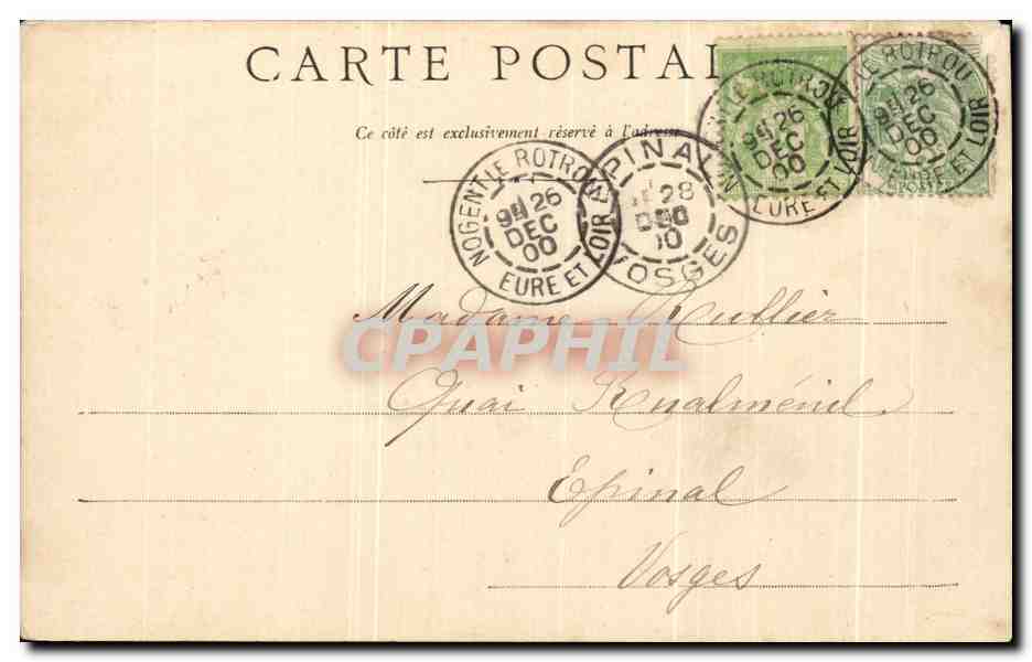 Château de St-Jean — Nogent-le-Rotrou — Librairie Hamaud — Verso
