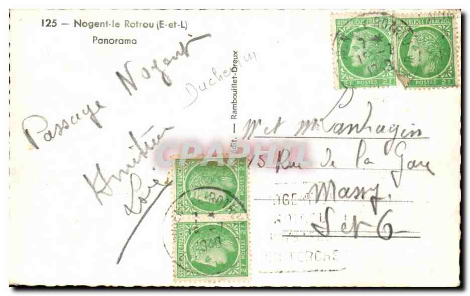 Nogent-le-Rotrou — Panorama — ed. Rambouillet-Dreux n°125 — Reverso