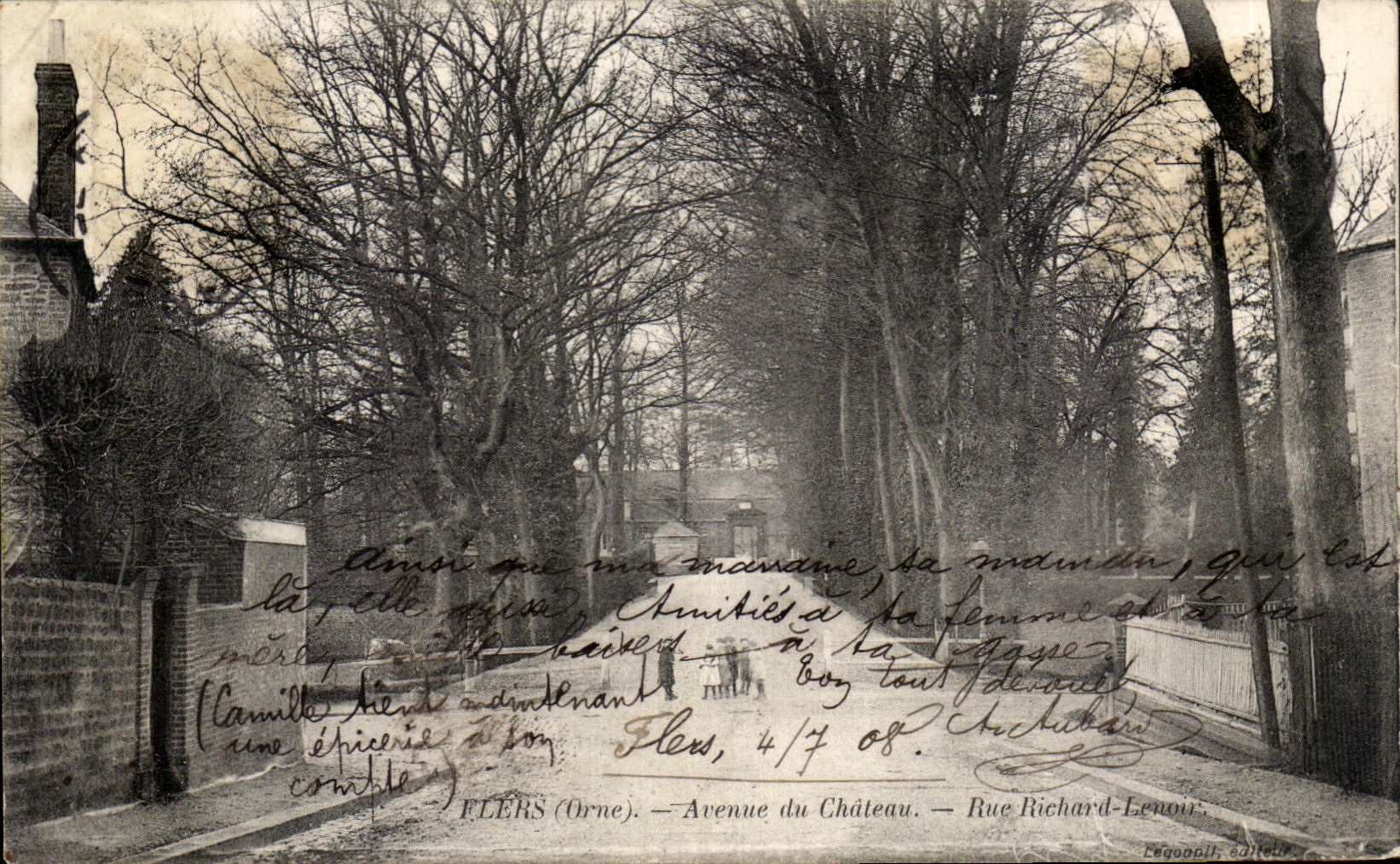 CPA Flers Avenue du Chateau Rue Richard Lenoir