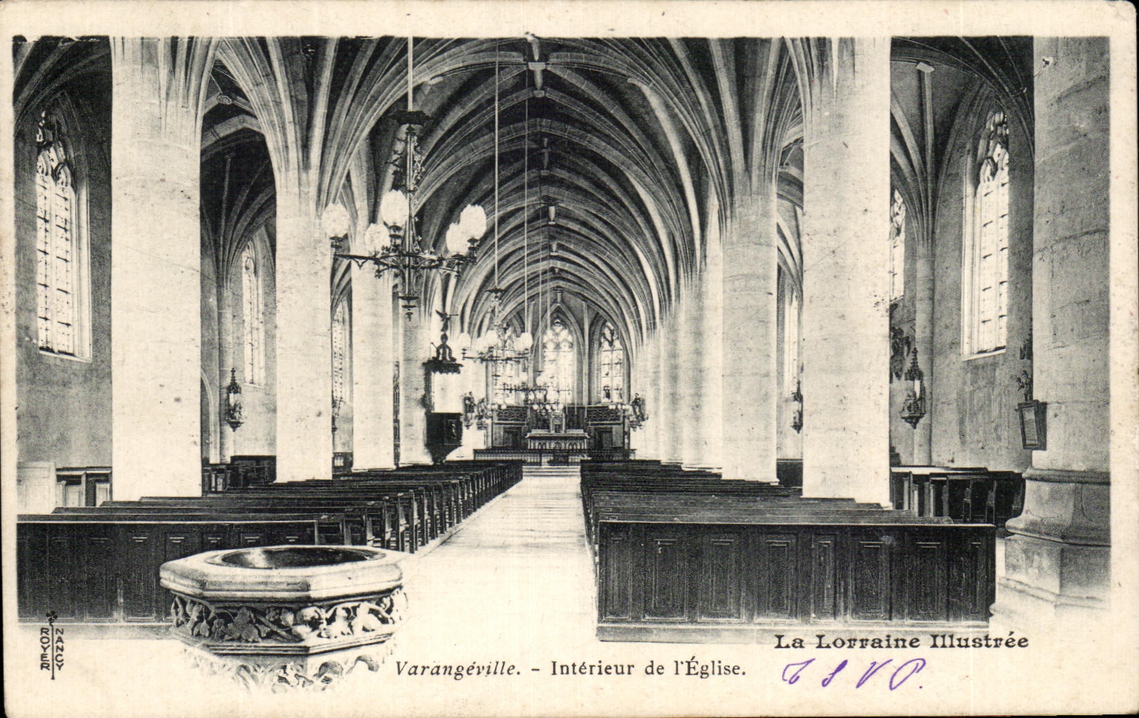 Varangéville — Intérieur de l'Église — La Lorraine Illustrée