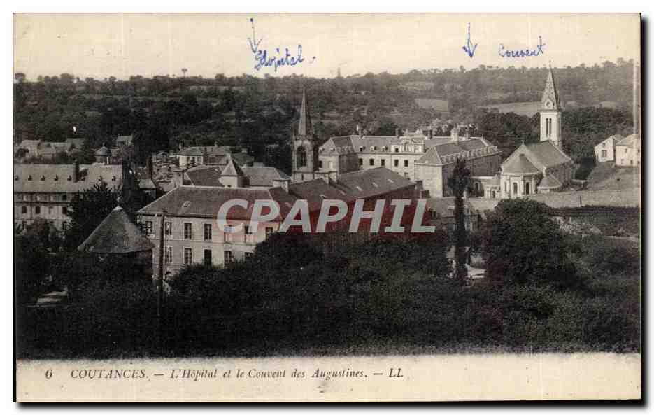 CPA Coutances L'Hopital et le Couvent des Augustines