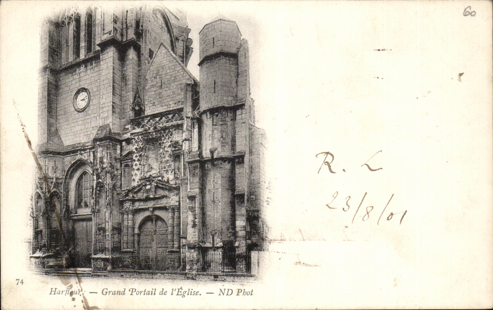 CPA Honfleur Grand Portail de l'Eglise 