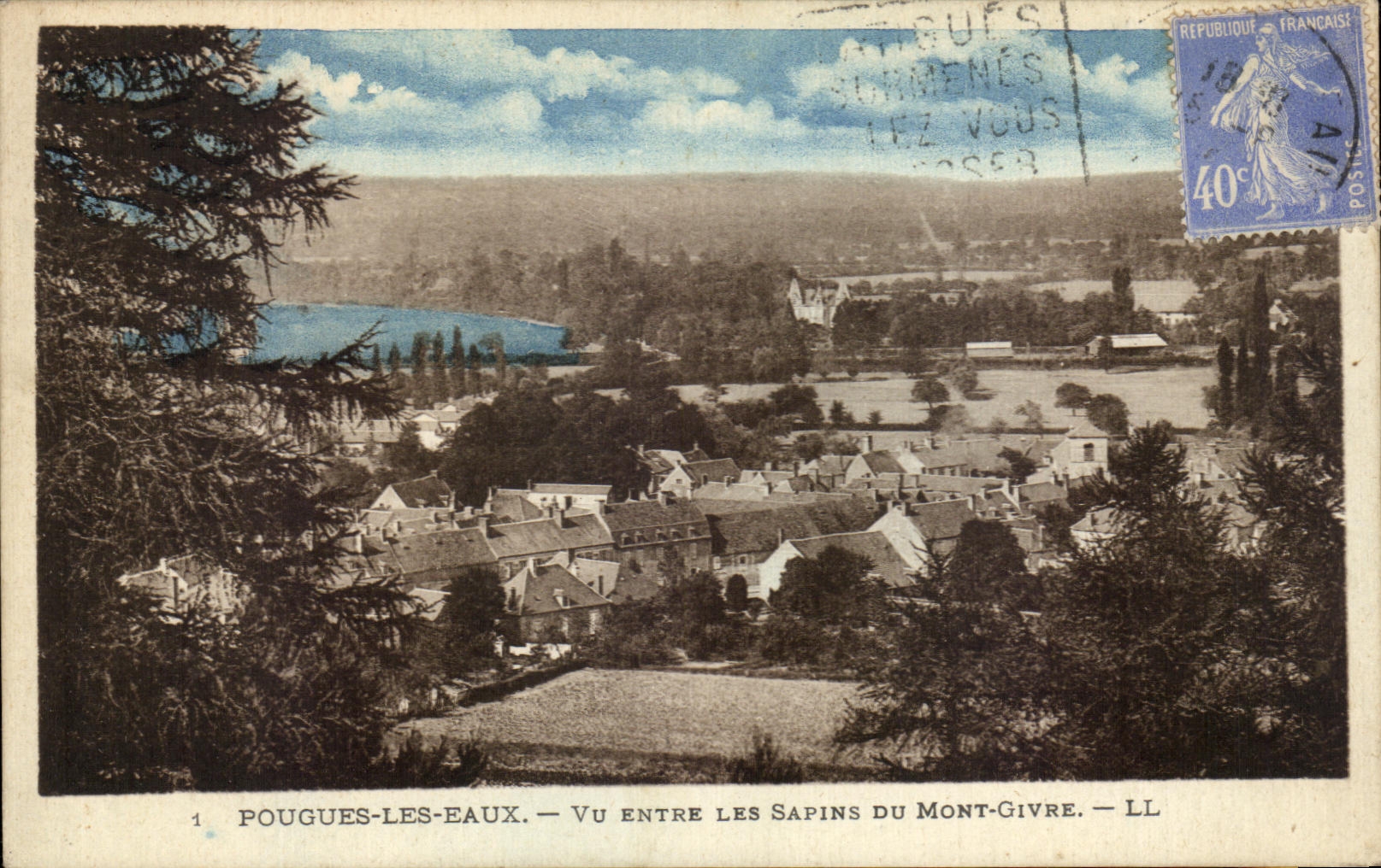 CPA Pougues Les Bains Vu entre Les Sapins Du Mont Givre