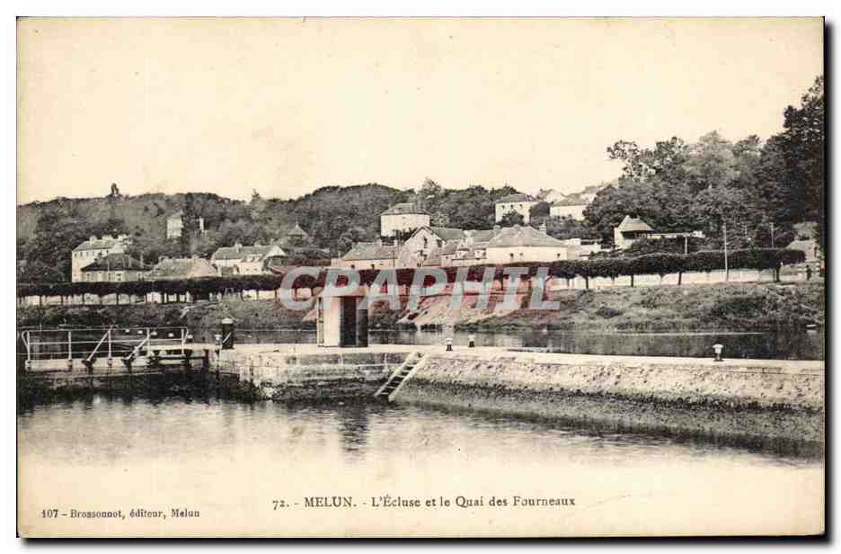 CPA Melun L'Ecluse et le Quai des Fourneaux