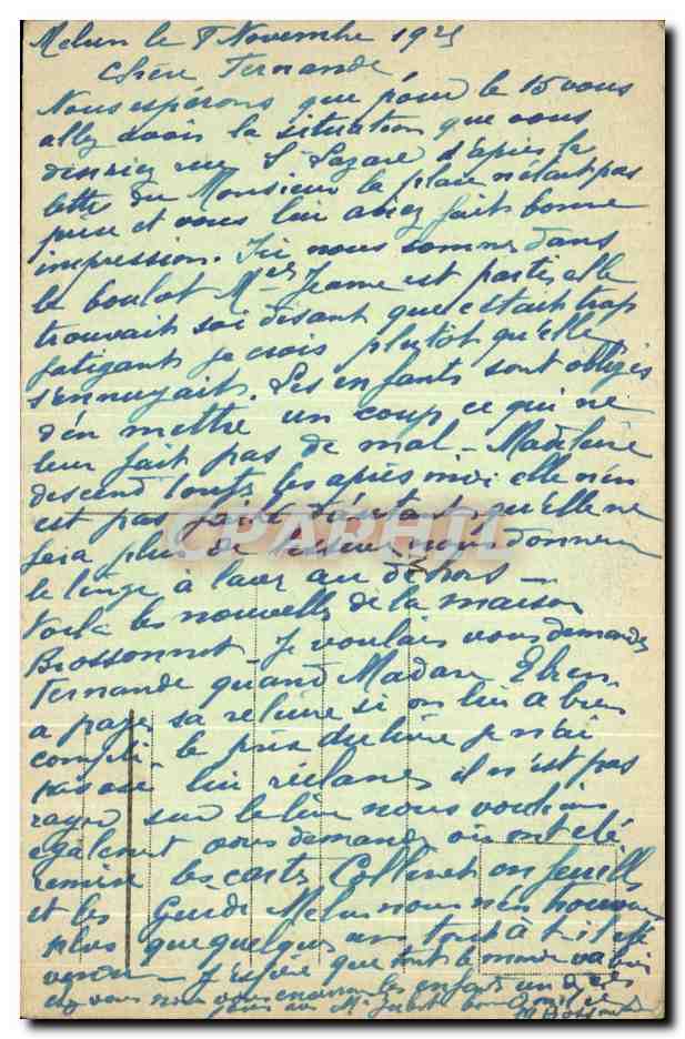 CPA Melun L'Ecluse et le Quai des Fourneaux — Rückseite