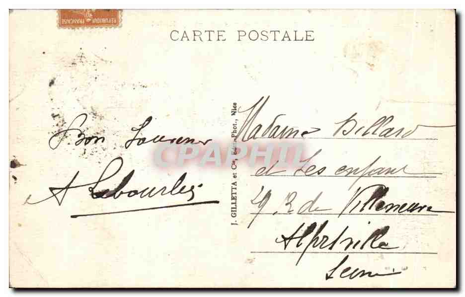 CPA Nice Promanade des Anglais Terrassee du Savoy Hotel — Verso