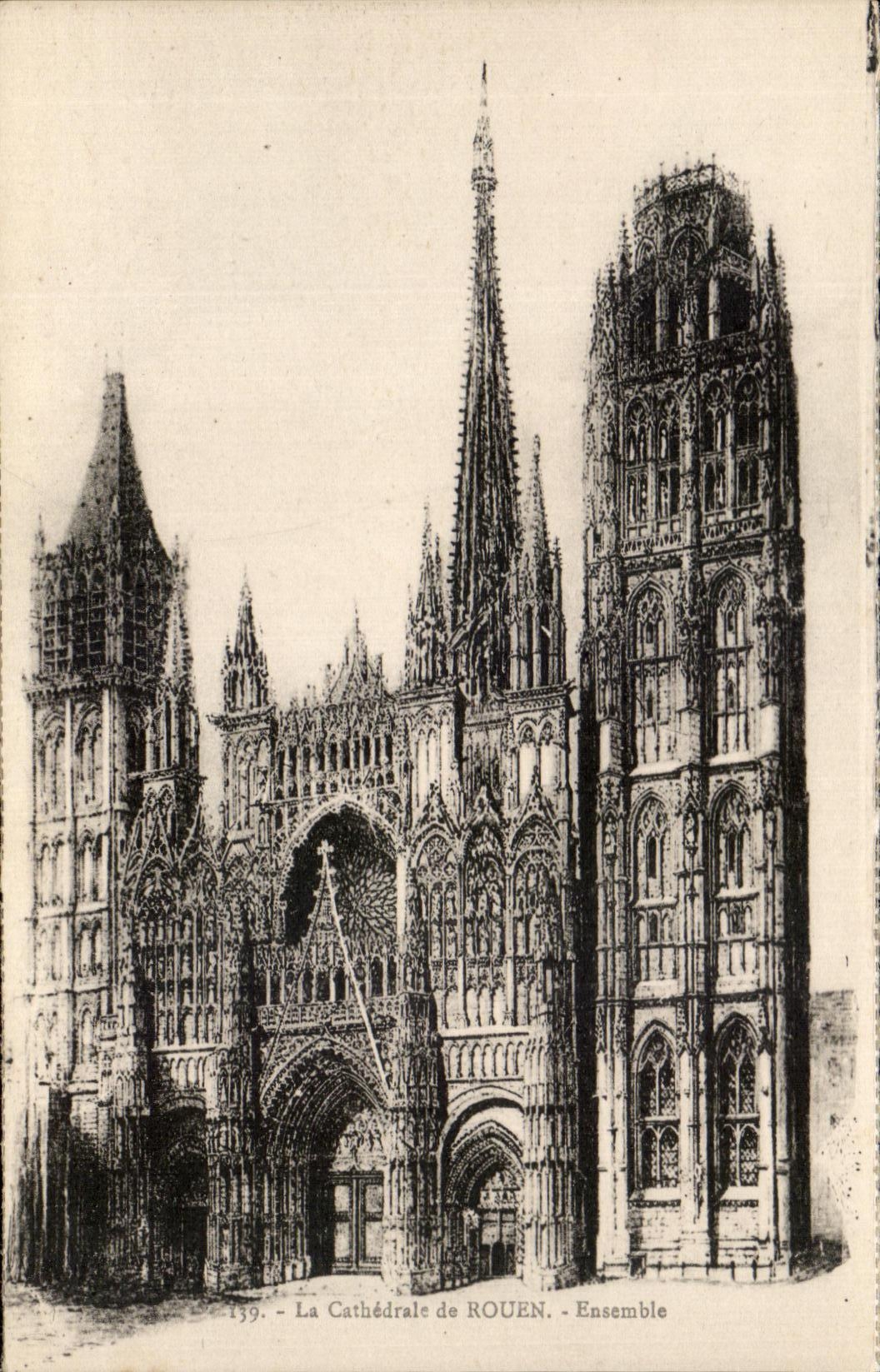 CPA La Cathedrale de Rouen Ensemble