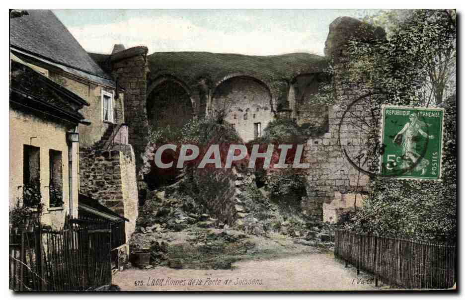 CPA Laon Ruines de la Porte de Soissons