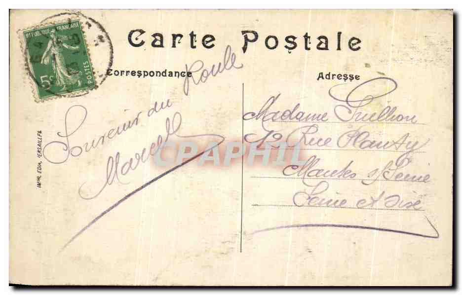 CPA Le Roule La Seine Vers Les Andelys — Rückseite
