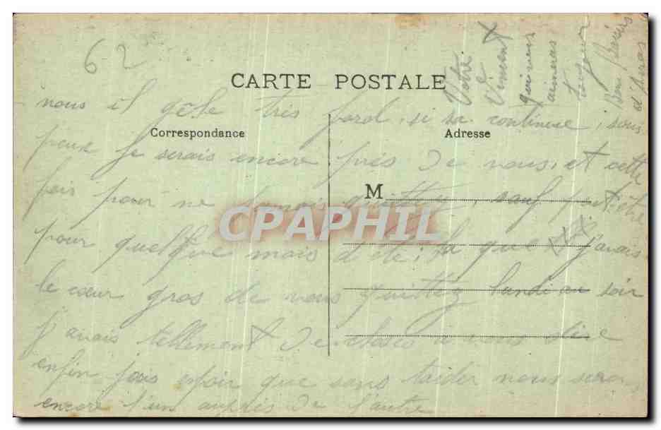 Arras — L'Hôtel de Ville, vue d'ensemble — Éditeur Peron, n° 186 — Rückseite