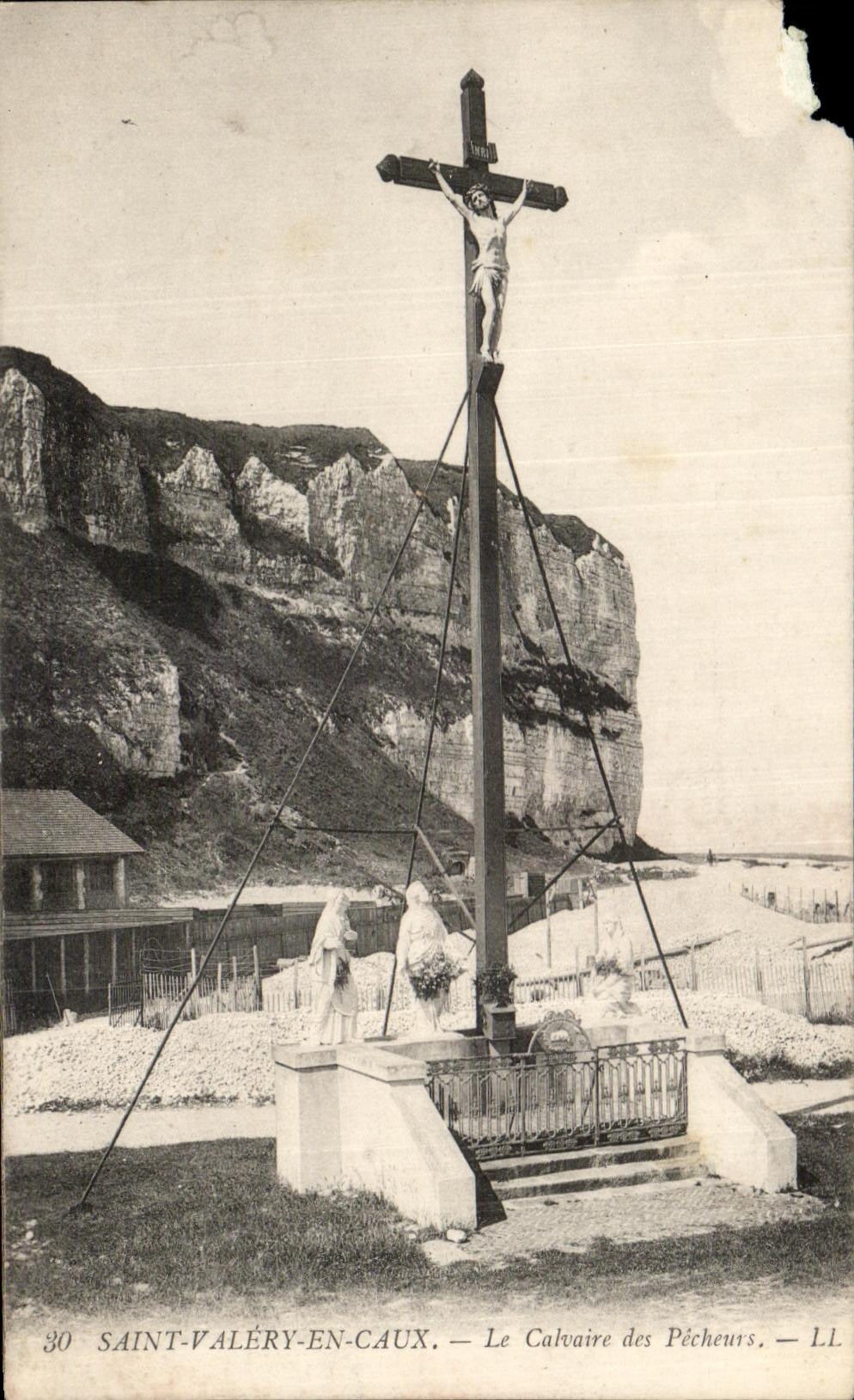 CPA Saint Valery En Caux Le Calvaire des Pecheurs
