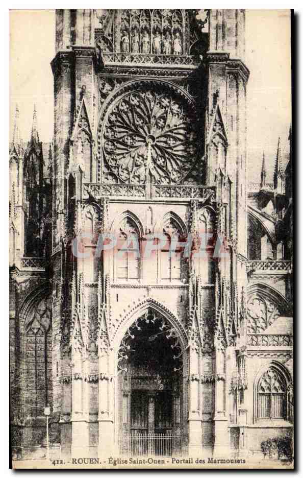 CPA Rouen Eglise Saint Ouen Portail des Marmousets