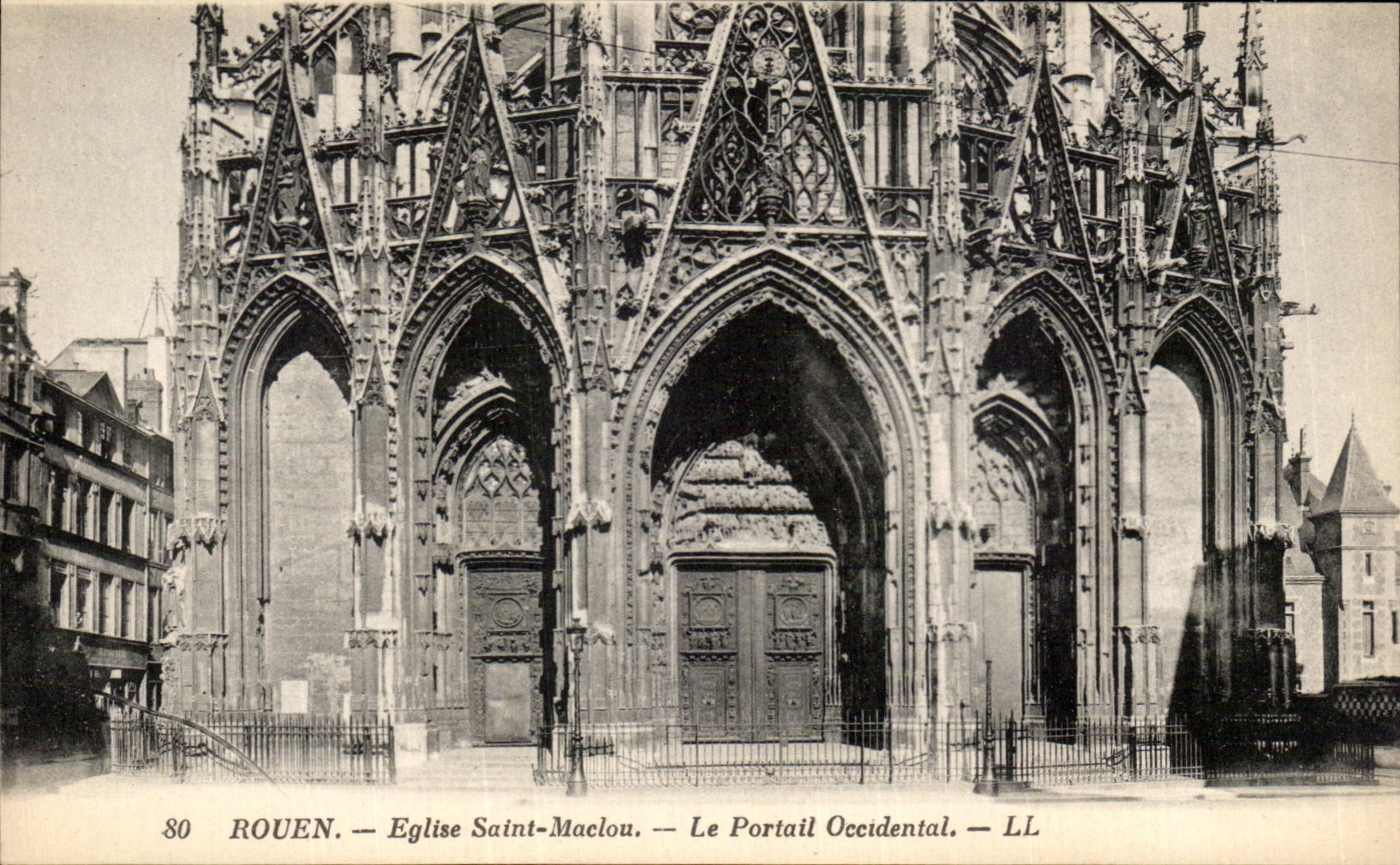 CPA Rouen Eglise Saint Maclou Le Portail Occidental