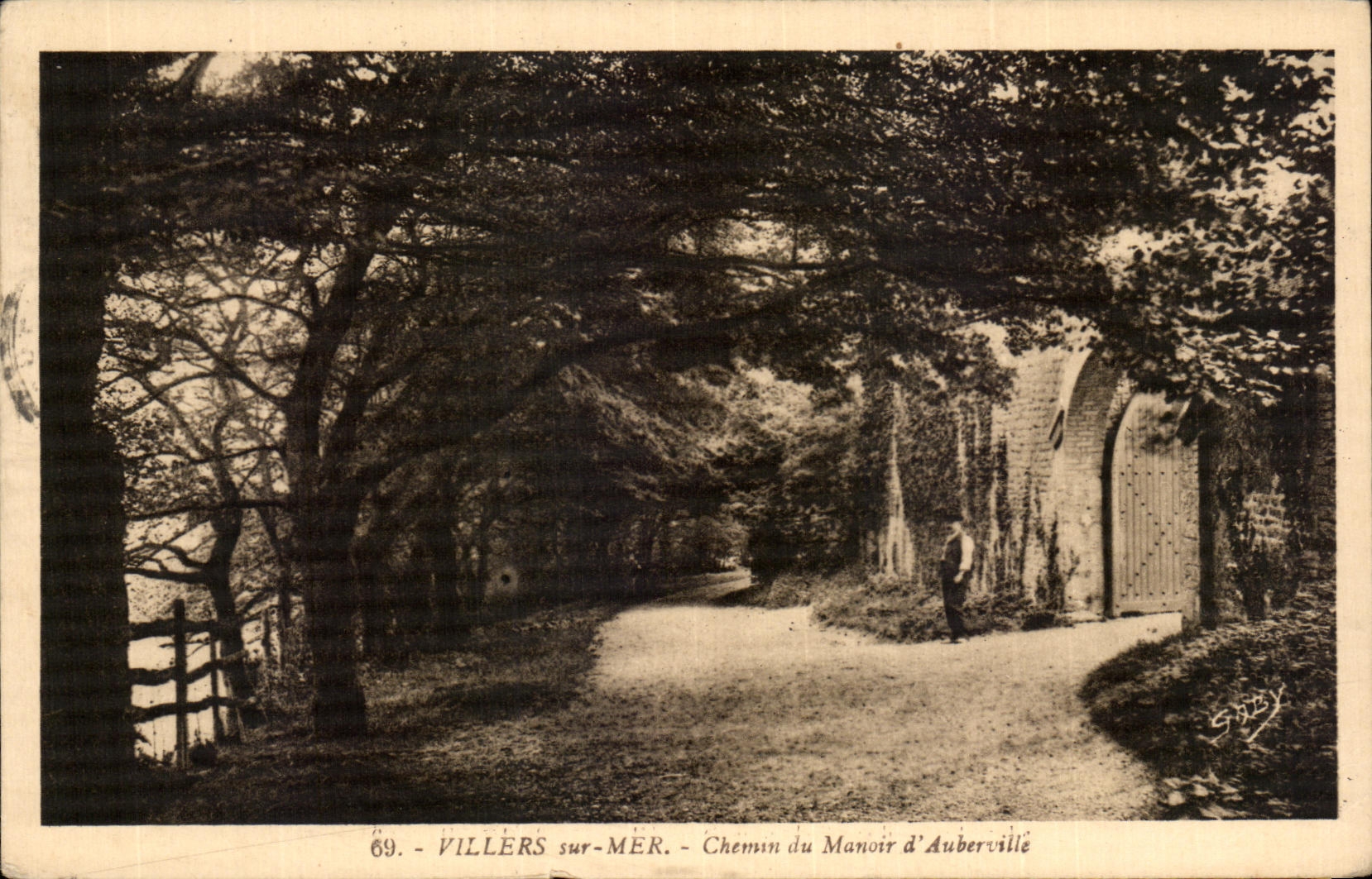 Villers-sur-Mer — Chemin du Manoir d'Aubervillle — éditeur Saby, n° 69