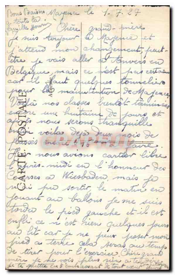 La Grande Courbe du Rhin au nord de BOPPARD (71 kilom. de Mayence) — CPA PHIL n°18 — Verso