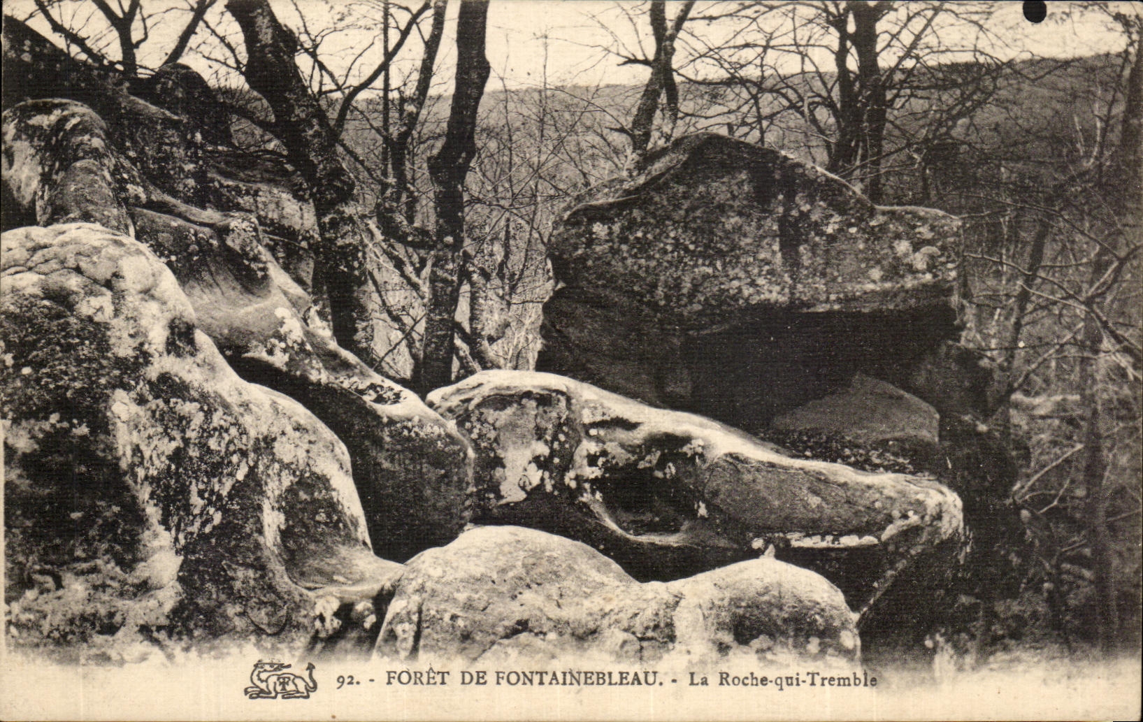 Forêt de Fontainebleau — La Roche-qui-Tremble — Verleger unbekannt, Nr. 92
