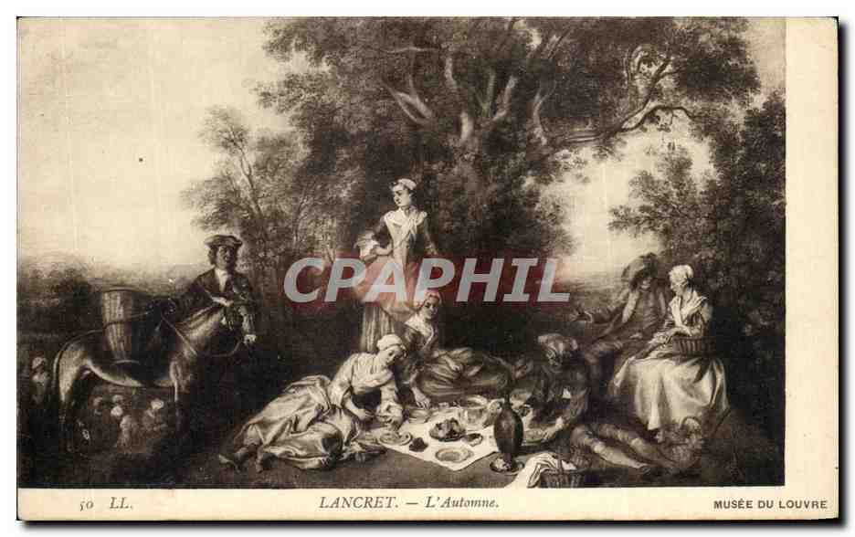 CPA Lancret L'automme Musee du Louvre Paris 