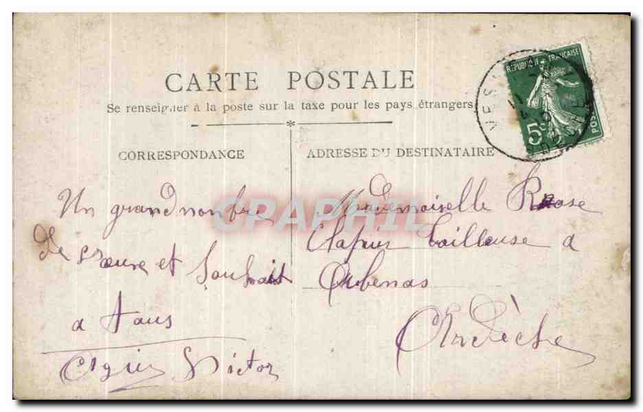 CPA Fantaisie Femme  — Verso