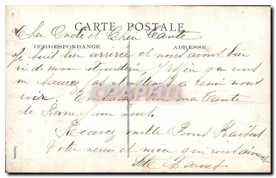 CPA Fantaisie Femme  — Rückseite