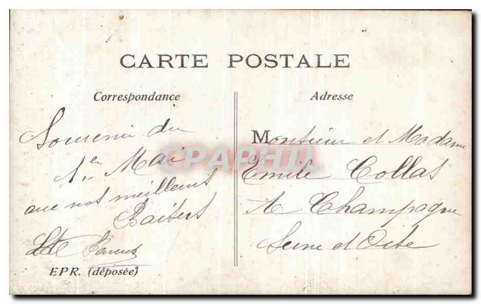 CPA Fantaisie Femme  — Rückseite
