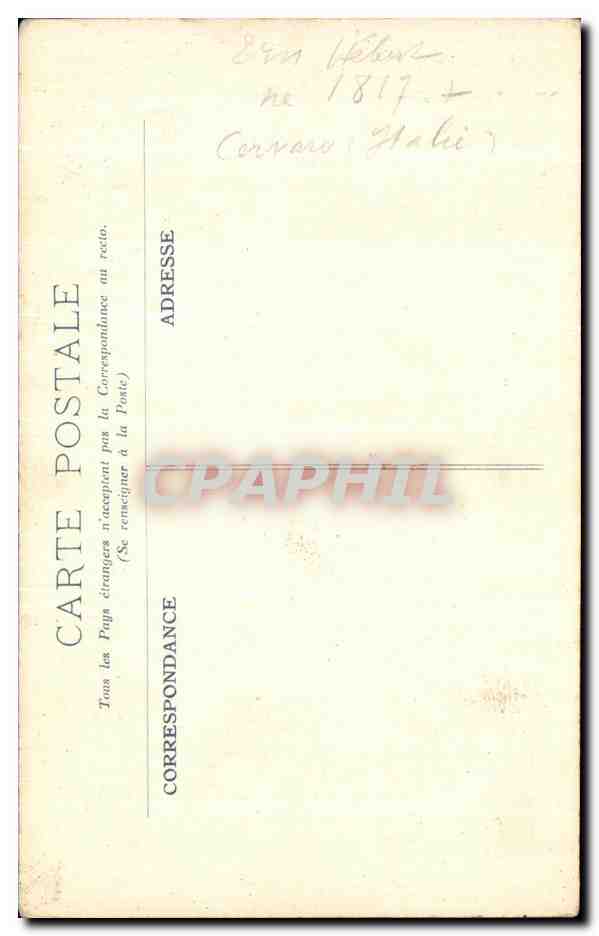 CPA Musee du Luxembourg Ernest Hebert Les Cervarolles  — Verso
