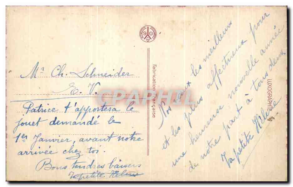 CPA Bonne Annee — Rückseite