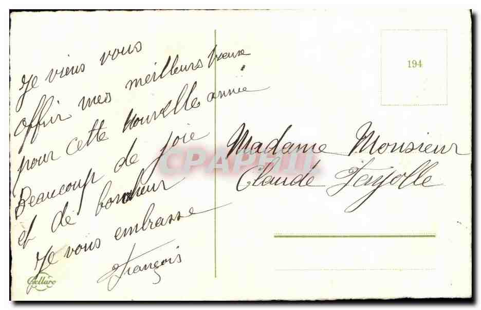 CPA Bonne Annee Fer a cheval — Verso