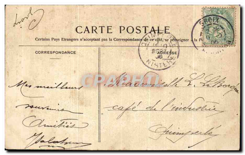 CPA Fantaisie Femme Aux bains de mer  — Verso