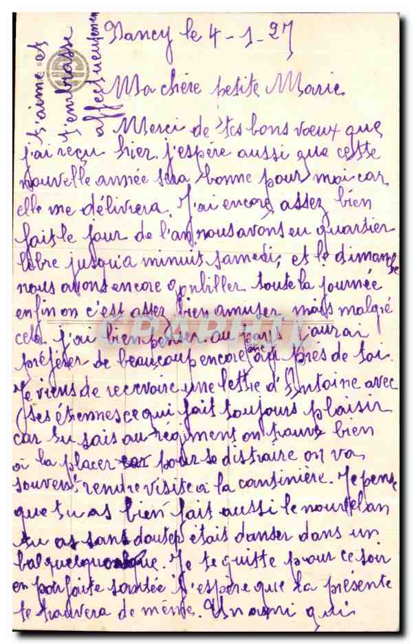 CPA Fantaisie Bonne annee — Rückseite