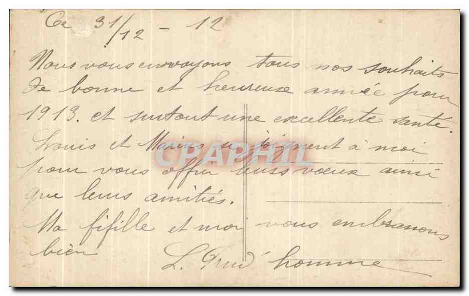 CPA Fantaisie Enfant Bebe — Rückseite