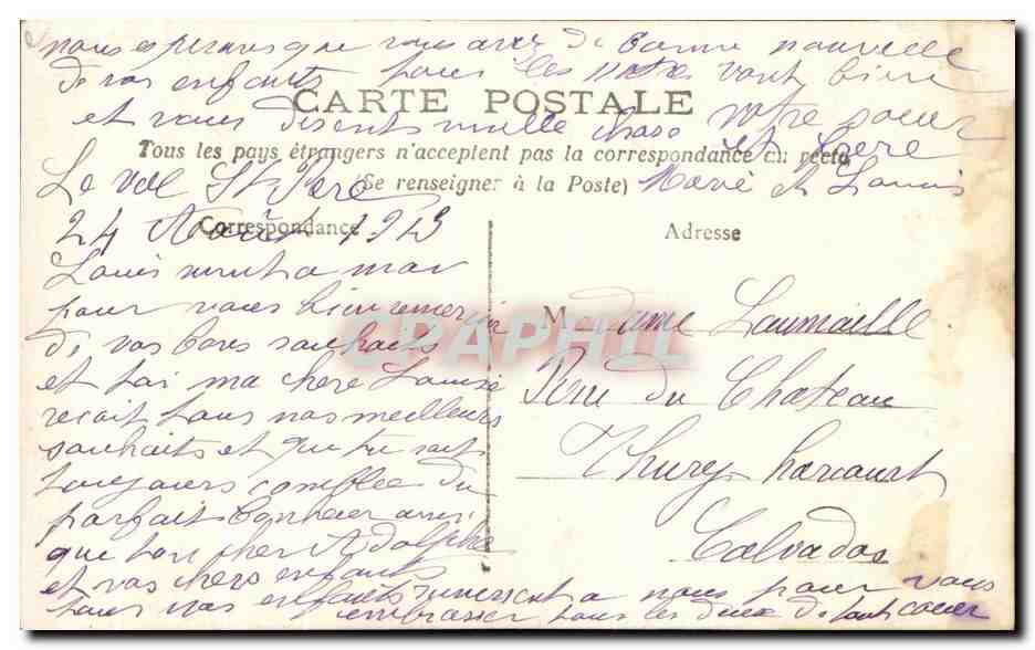 CPA Fantaisie Enfant Fleurs  — Verso