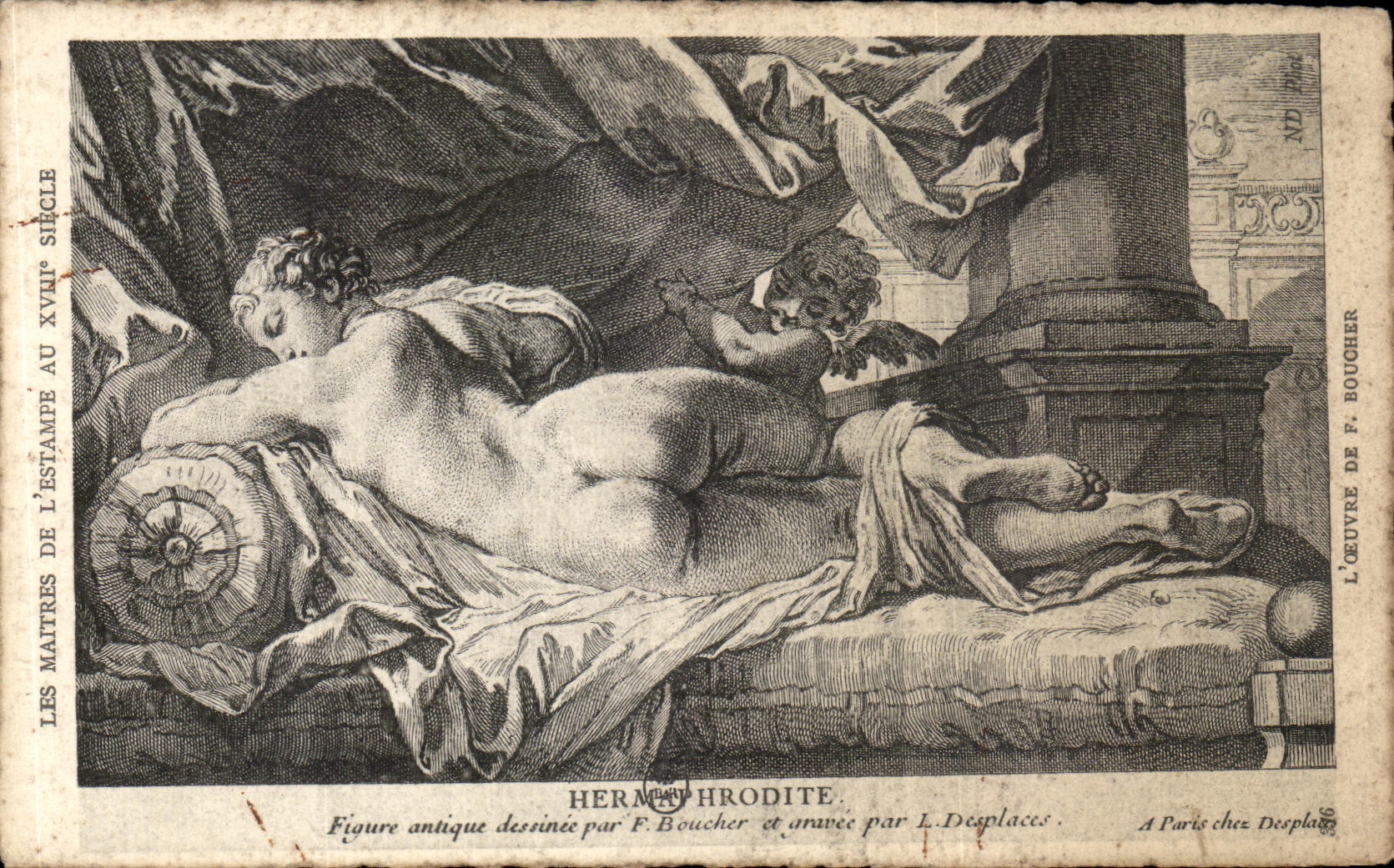 CPA Fantaisie Femme Hermaphrodite Boucher Desplaces Erotique