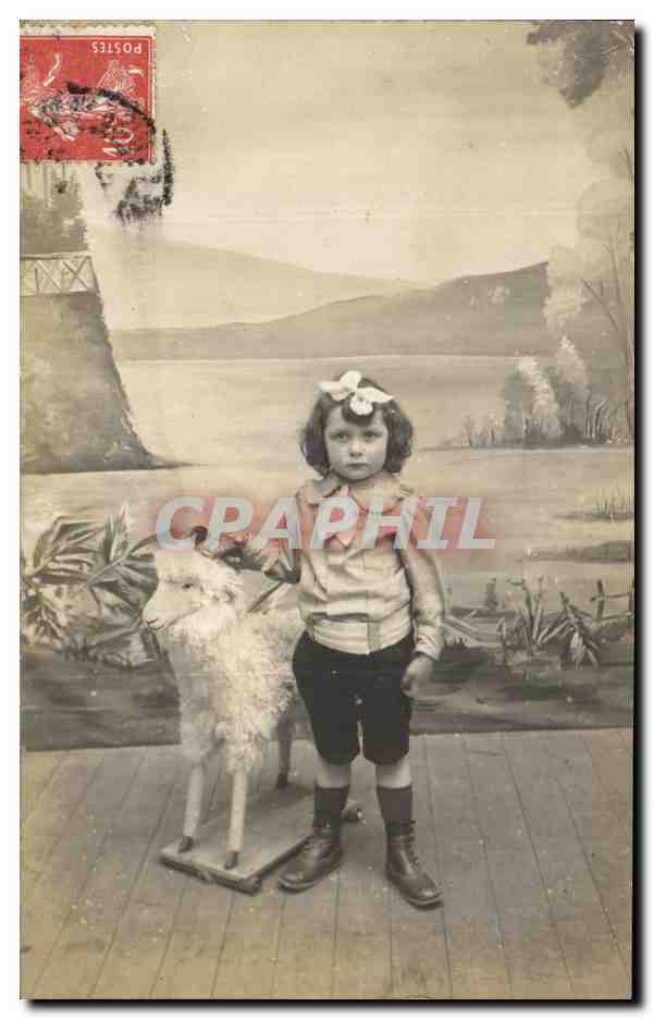 CPA Fantaisie Enfant Mouton 