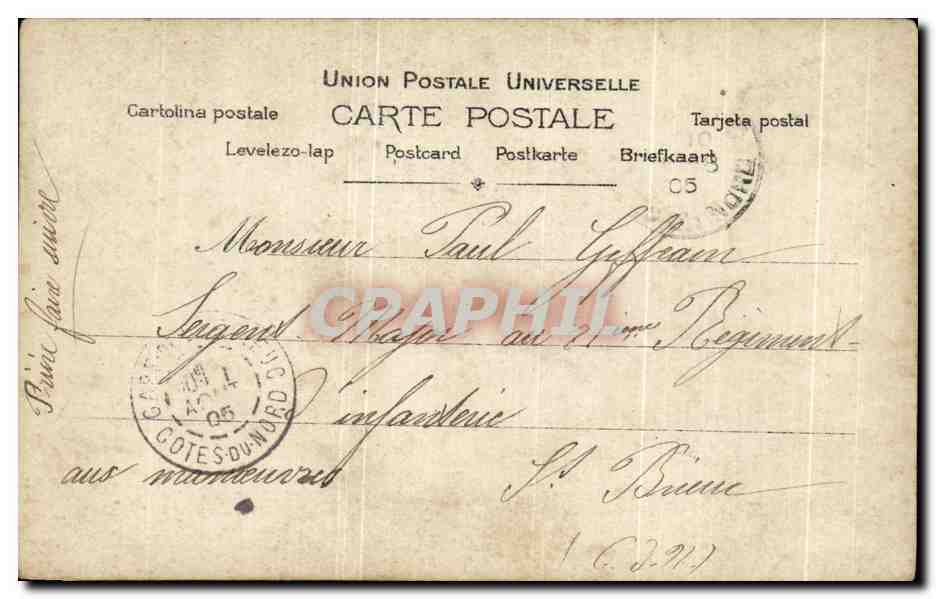 Une idylle à Pompéi — S.I.P. n° 1174 — Reverso