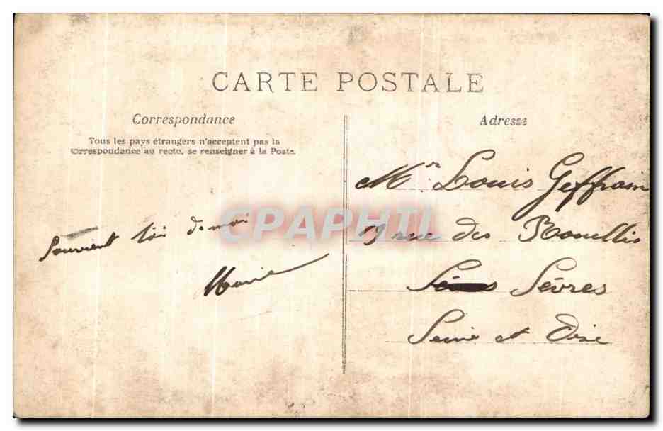 Donna in abito blu con un mazzo di fiori — AN-PARIS n°559 — Buon compleanno — Verso