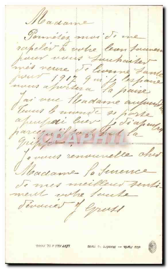 CPA Fantaisie Fleurs — Verso
