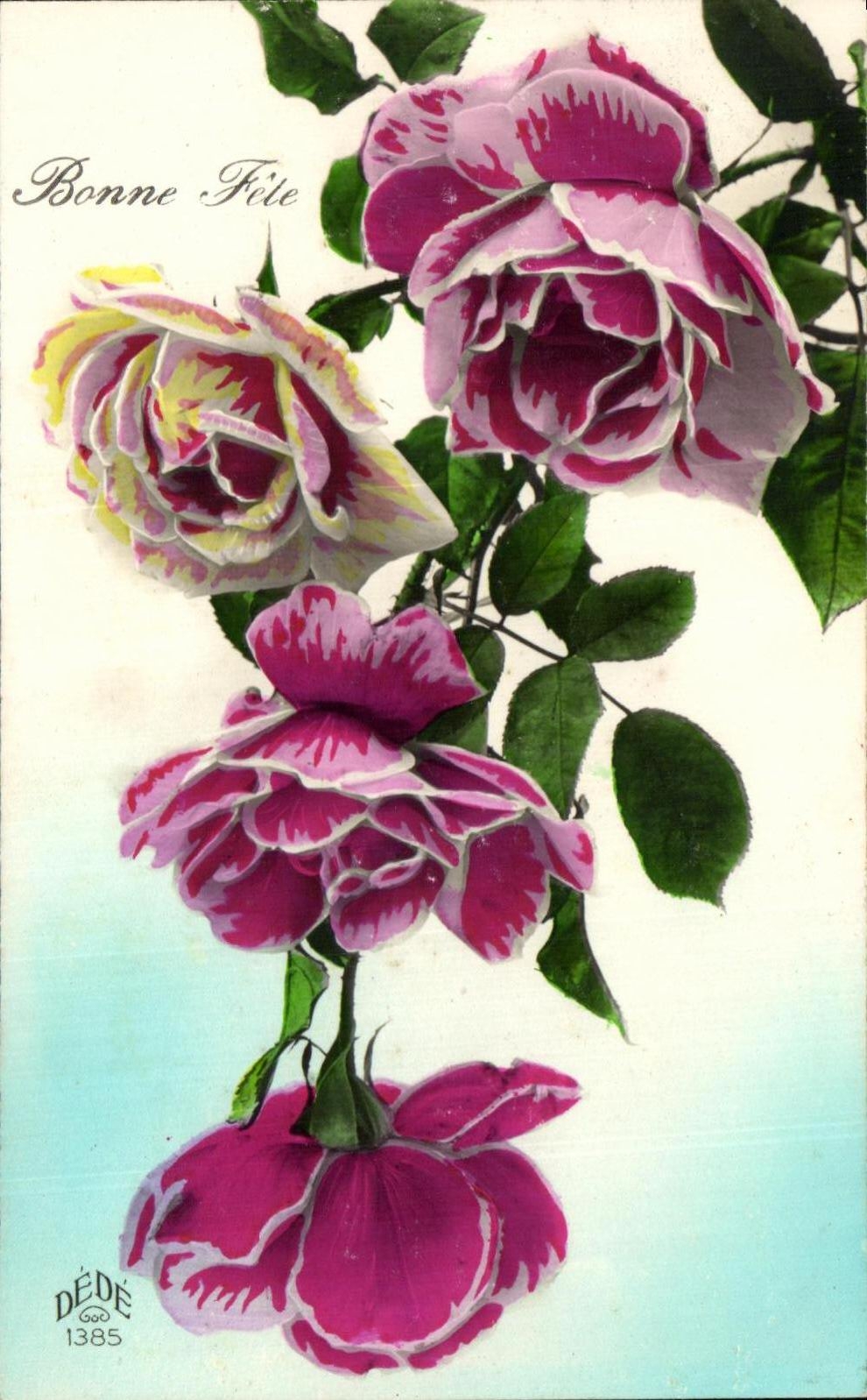 CPA Fantaisie Fleurs 