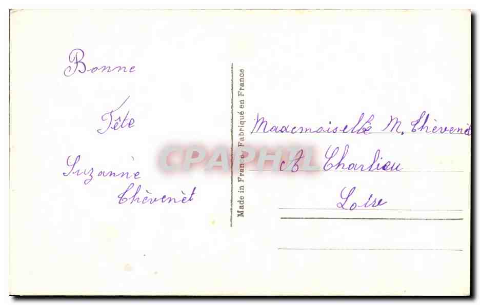 CPA Fantaisie Fleurs  — Verso