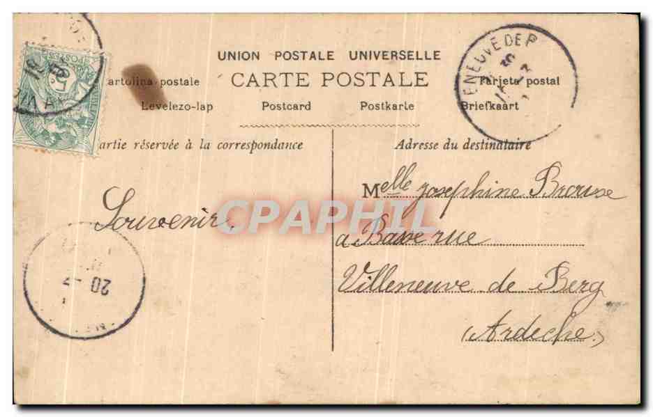 CPA Fantaisie Enfant — Rückseite
