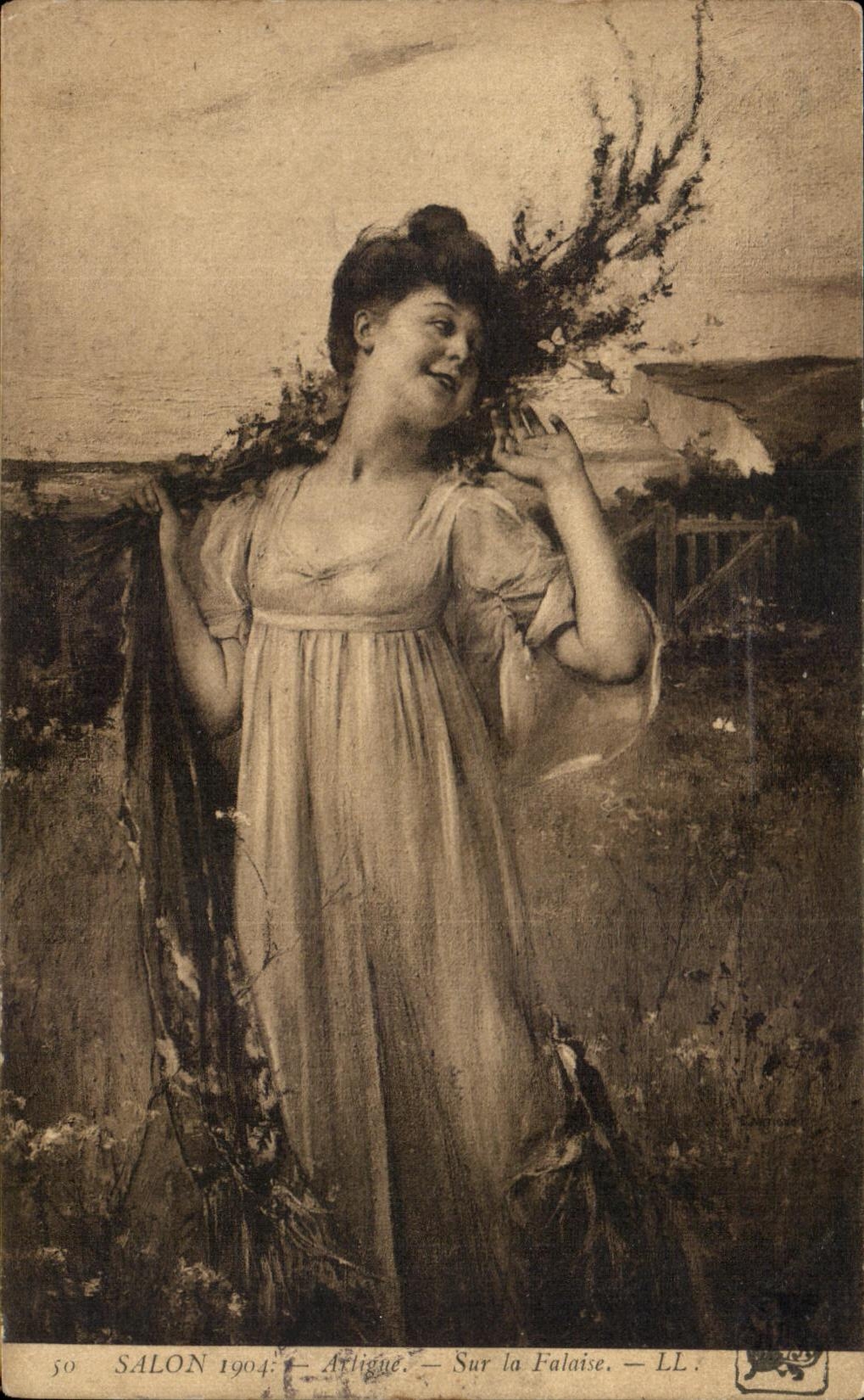 Sur la Falaise — Artigue — Salon 1904 — LL.