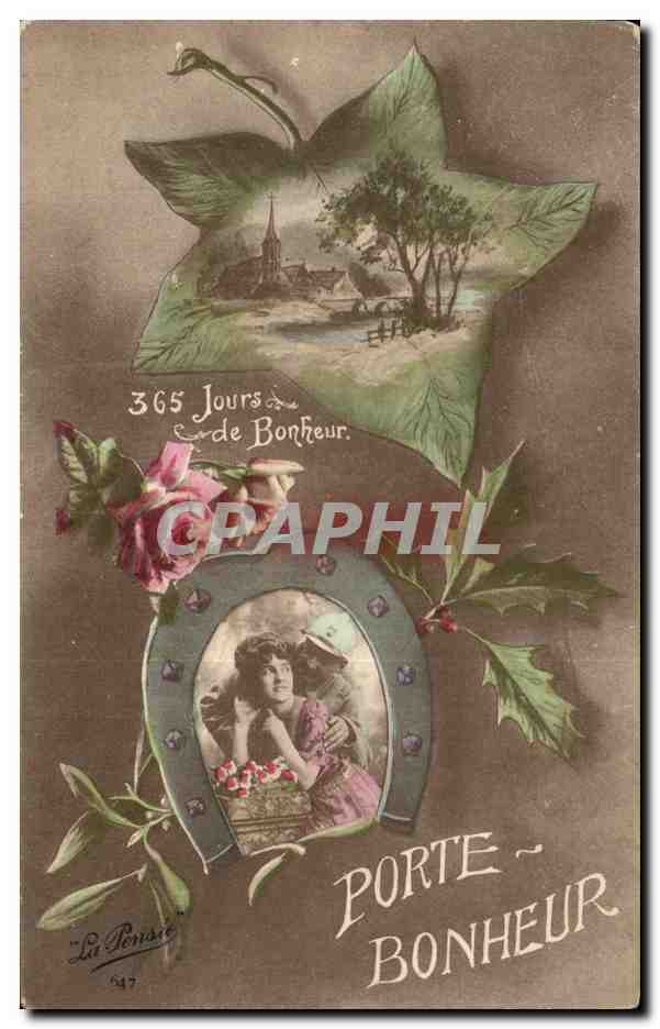 CPA Fantaisie Femme Fer a cheval
