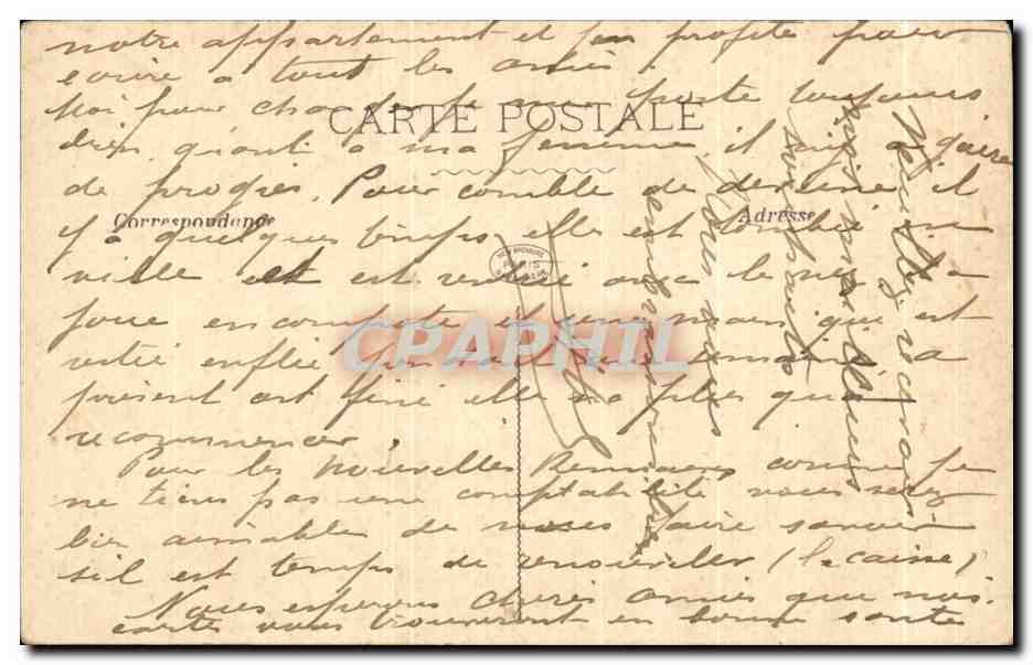 CPA Fantaisie Femme Fer a cheval — Rückseite