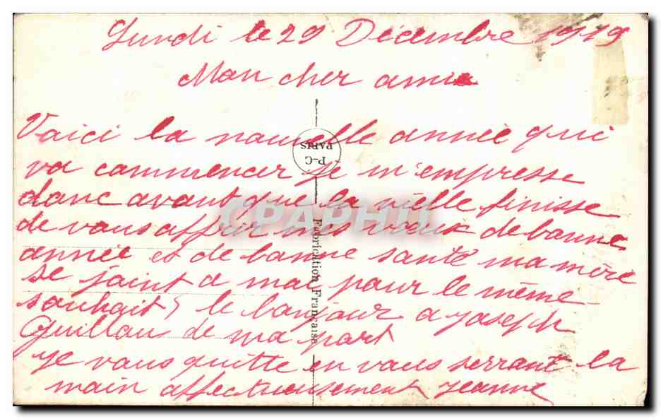 CPA Fantaisie Femme  — Verso