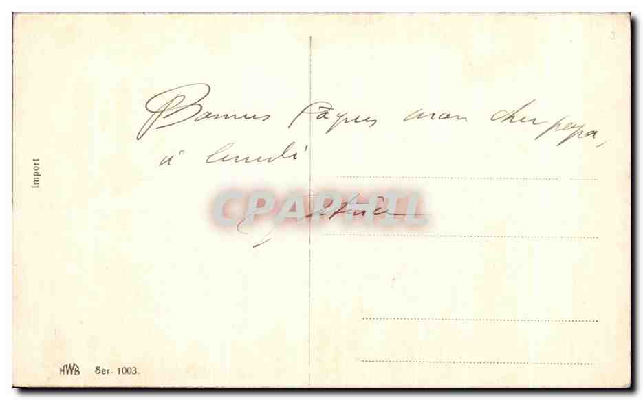 CPA Fantaisie Joyeuses Paques  — Rückseite