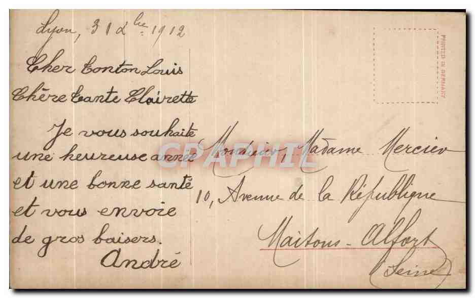 CPA Fantaisie Enfant Fer a cheval — Rückseite