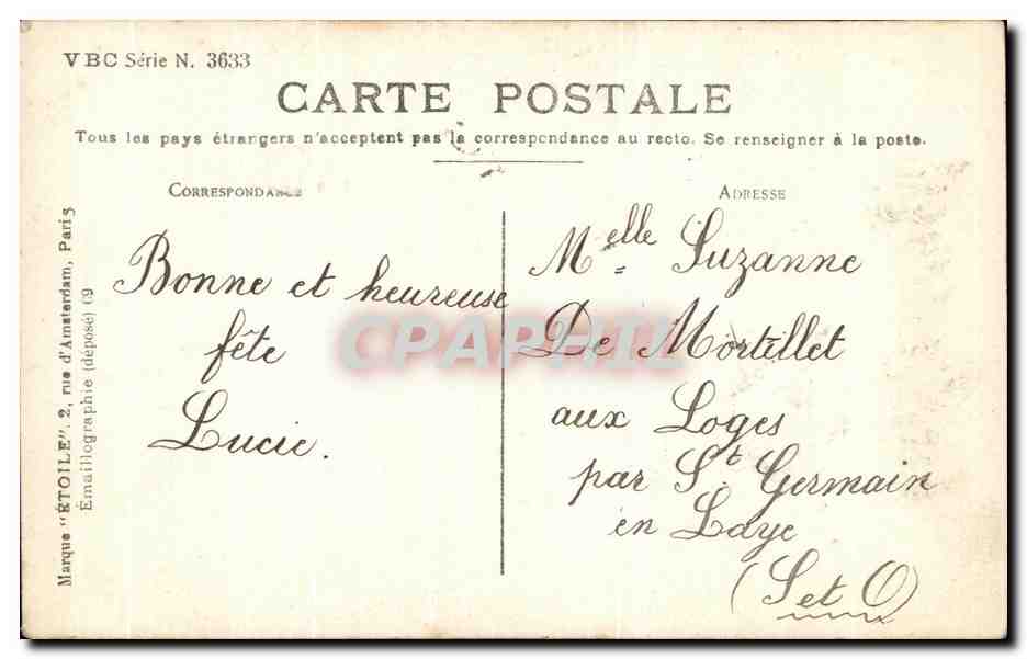 CPA Fantaisie Enfant  — Rückseite